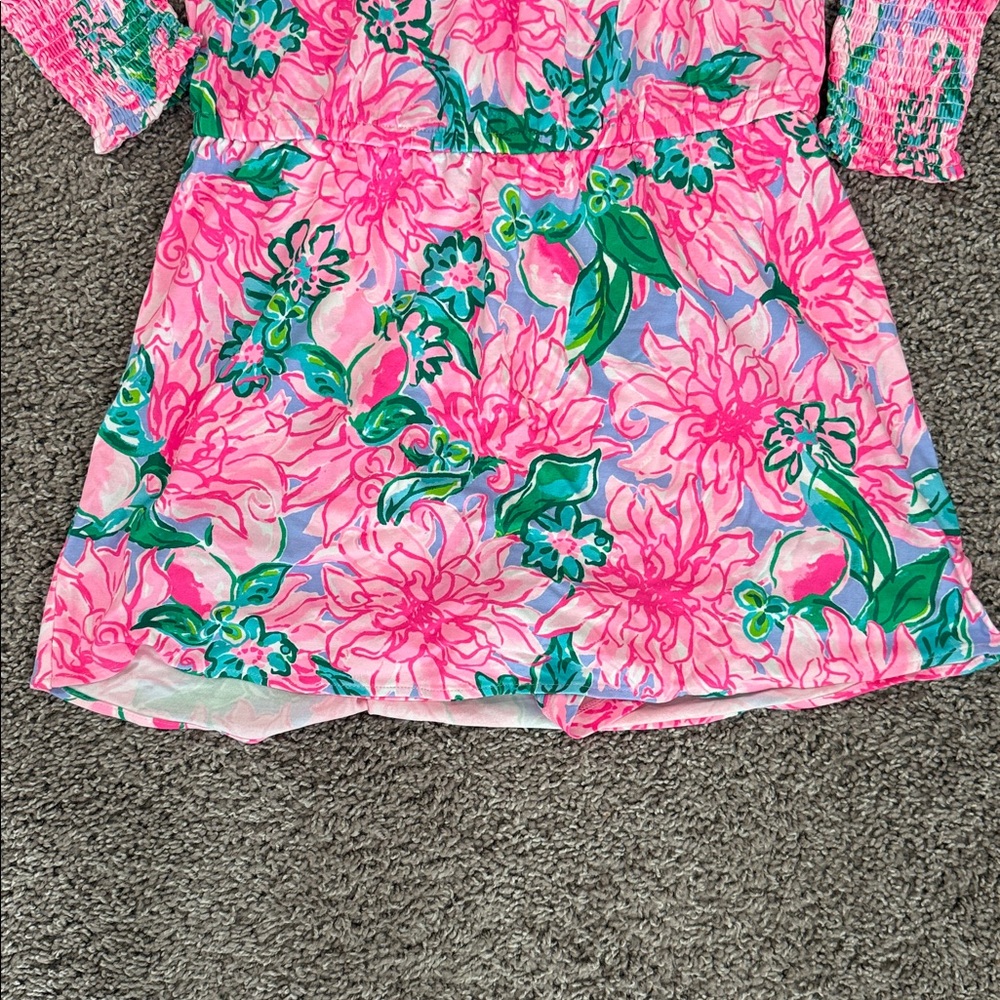 NWT Lilly Pulitzer Lana Skort Romper in Pink Blossom Try Your Zest Size M - Picture 4 of 5